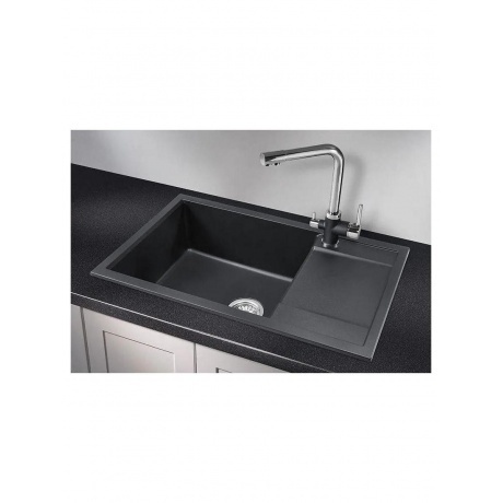Кухонная мойка GRANULA (7805, ШВАРЦ) - фото 2