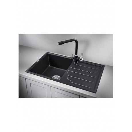 Кухонная мойка GRANULA (8002, ЧЁРНЫЙ) - фото 2
