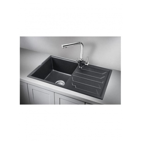 Кухонная мойка GRANULA (8002, ШВАРЦ) - фото 2