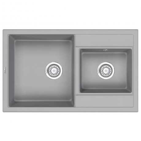 Кухонная мойка GRANULA (8201, АЛЮМИНИУМ)