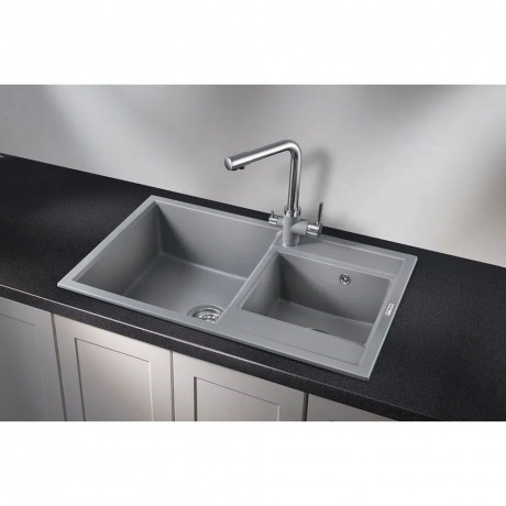 Кухонная мойка GRANULA (8201, АЛЮМИНИУМ) - фото 4