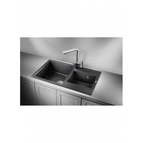 Кухонная мойка GRANULA (8201, ЧЁРНЫЙ) - фото 2