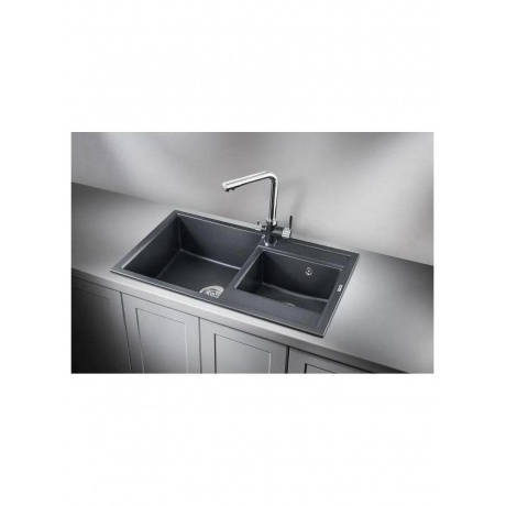 Кухонная мойка GRANULA (8201, ШВАРЦ) - фото 2