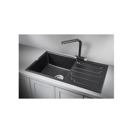 Кухонная мойка GRANULA (8601, ШВАРЦ) - фото 2