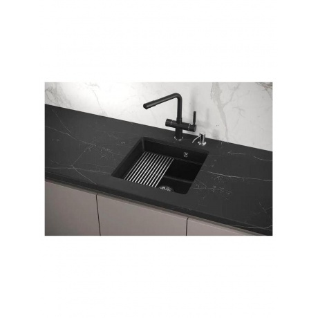 Кухонная мойка GRANULA Kitchen Space (4501U, ШВАРЦ) - фото 3
