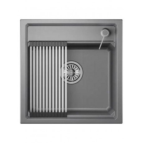 Кухонная мойка GRANULA Kitchen Space (5002, АЛЮМИНИУМ) - фото 2