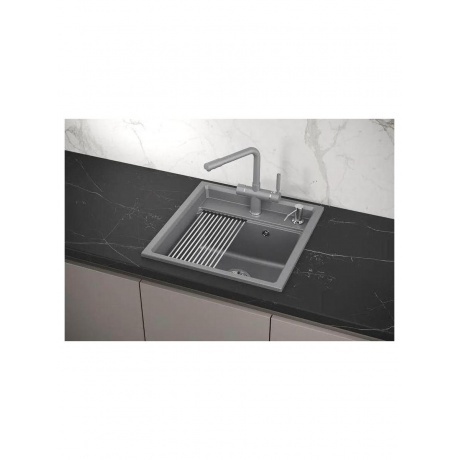 Кухонная мойка GRANULA Kitchen Space (5002, АЛЮМИНИУМ) - фото 3