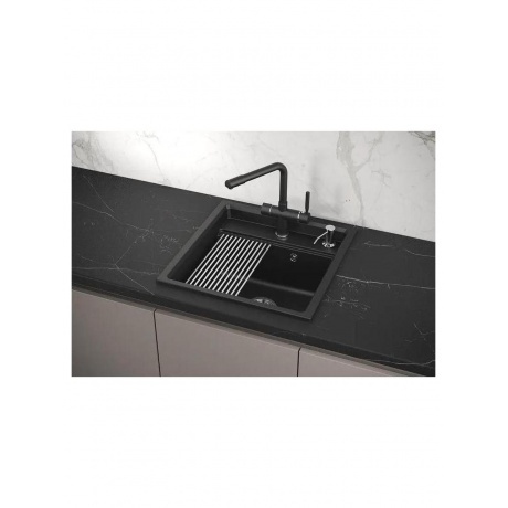 Кухонная мойка GRANULA Kitchen Space (5002, ШВАРЦ) - фото 3