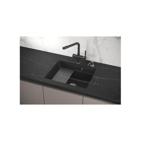 Кухонная мойка GRANULA Kitchen Space (5501U, ЧЁРНЫЙ) - фото 3