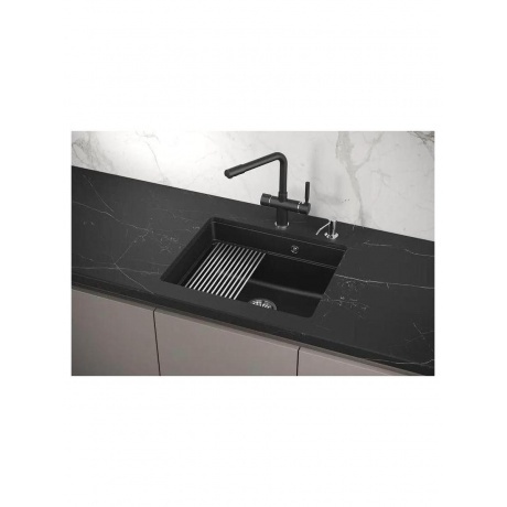 Кухонная мойка GRANULA Kitchen Space (5501U, ШВАРЦ) - фото 3