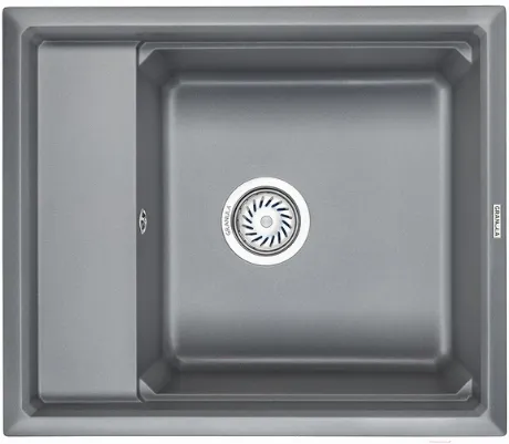 Кухонная мойка GRANULA Kitchen Space (6004, АЛЮМИНИУМ)