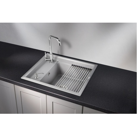 Кухонная мойка GRANULA Kitchen Space (6004, АЛЮМИНИУМ) - фото 2