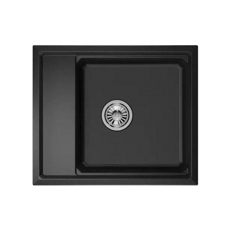 Кухонная мойка GRANULA Kitchen Space (6004, ЧЁРНЫЙ) - фото 1