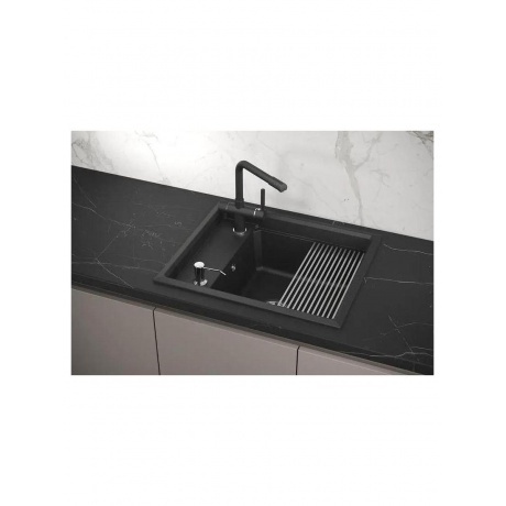 Кухонная мойка GRANULA Kitchen Space (6004, ЧЁРНЫЙ) - фото 3
