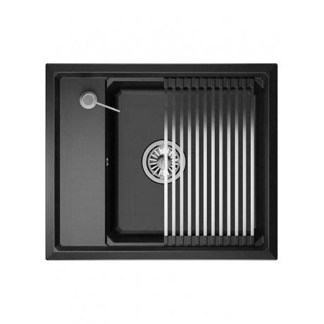 Кухонная мойка GRANULA Kitchen Space (6004, ШВАРЦ) - фото 2