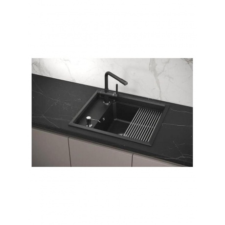 Кухонная мойка GRANULA Kitchen Space (6004, ШВАРЦ) - фото 3