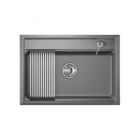 Кухонная мойка GRANULA Kitchen Space (7301, АЛЮМИНИУМ) - фото 2