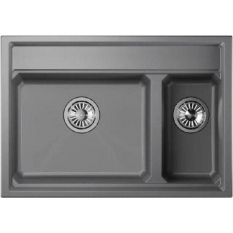 Кухонная мойка GRANULA Kitchen Space (7302, АЛЮМИНИУМ) - фото 1