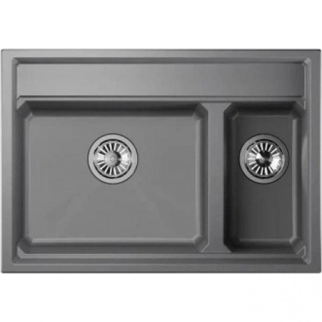 Кухонная мойка GRANULA Kitchen Space (7302, АЛЮМИНИУМ)