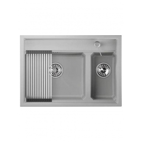 Кухонная мойка GRANULA Kitchen Space (7302, АРКТИК) - фото 2