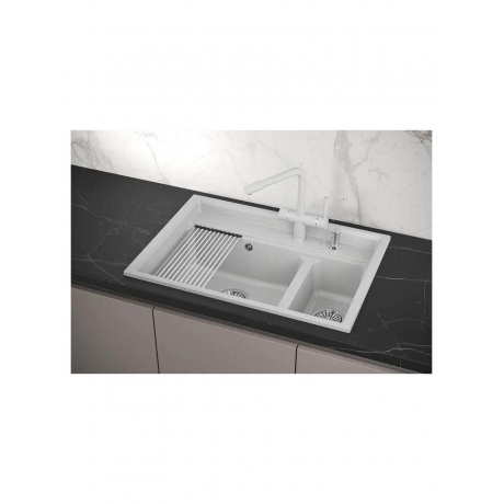 Кухонная мойка GRANULA Kitchen Space (7302, АРКТИК) - фото 3
