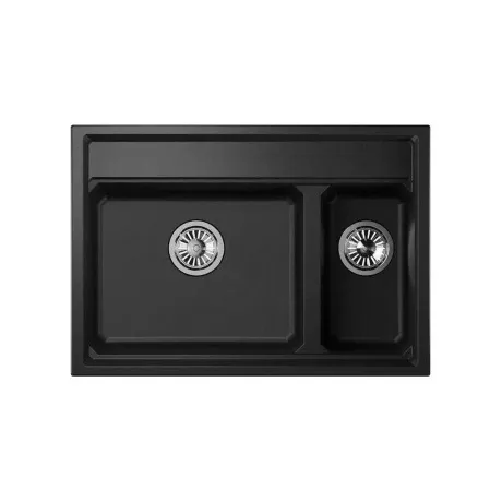 Кухонная мойка GRANULA Kitchen Space (7302, ЧЁРНЫЙ)
