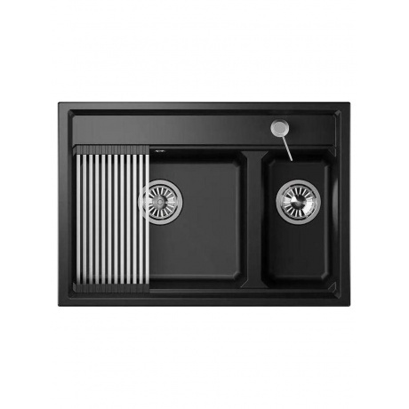 Кухонная мойка GRANULA Kitchen Space (7302, ШВАРЦ) - фото 2