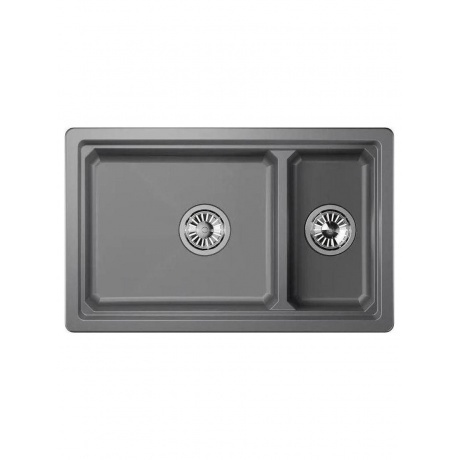 Кухонная мойка GRANULA Kitchen Space (7304U, АЛЮМИНИУМ)