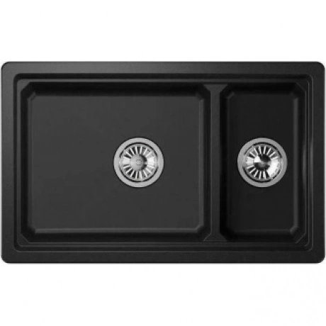 Кухонная мойка GRANULA Kitchen Space (7304U, ЧЁРНЫЙ)