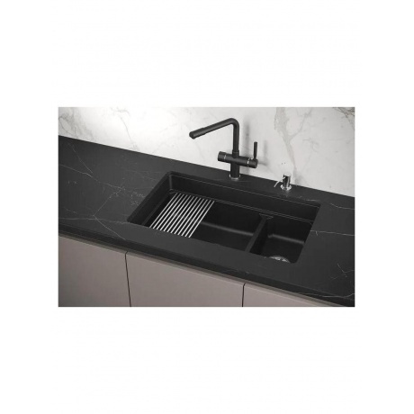 Кухонная мойка GRANULA Kitchen Space (7304U, ШВАРЦ) - фото 3