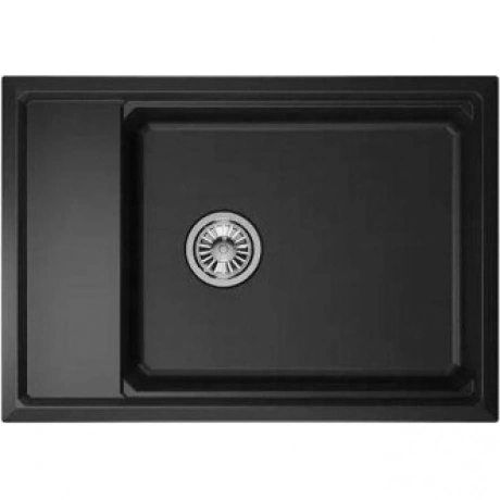 Кухонная мойка GRANULA Kitchen Space (7305, ЧЁРНЫЙ)
