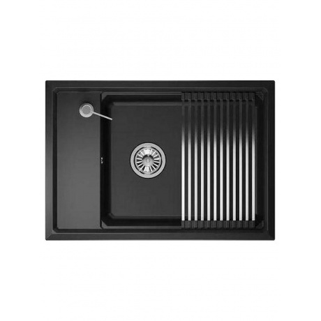 Кухонная мойка GRANULA Kitchen Space (7305, ЧЁРНЫЙ) - фото 2