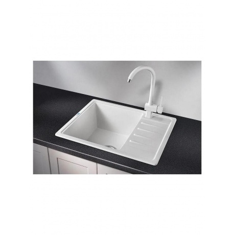Кухонная мойка GRANULA Standart (5803, БЕЛЫЙ) - фото 2