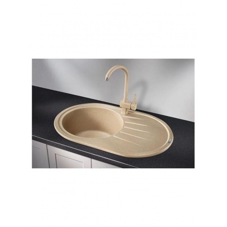 Кухонная мойка GRANULA Standart (7601, БЕЖЕВЫЙ) - фото 2