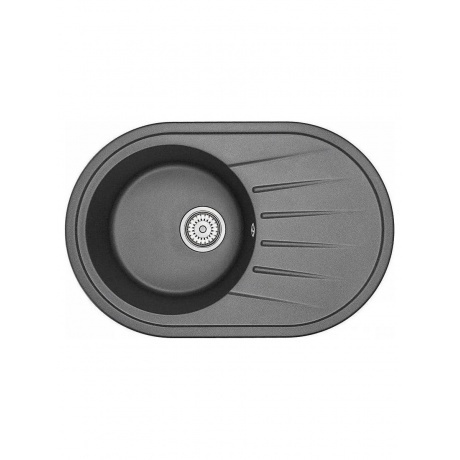 Кухонная мойка GRANULA Standart (7601, ЧЁРНЫЙ) - фото 1