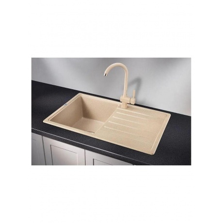 Кухонная мойка GRANULA Standart (7602, БЕЖЕВЫЙ) - фото 2