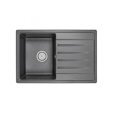 Кухонная мойка GRANULA Standart (7602, ЧЁРНЫЙ) - фото 1