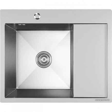 Кухонная мойка 60х50  лев. вып 3 1/2  MIXLINE PRO 20см с сифоном...