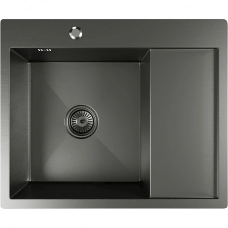 Кухонная мойка 60х50  лев. вып 3 1/2  MIXLINE PRO 20см с сифоном...