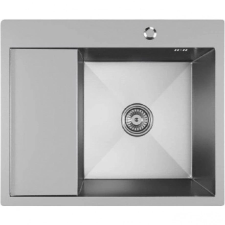 Кухонная мойка 60х50  прав. вып 3 1/2  MIXLINE PRO 20см с сифоно...