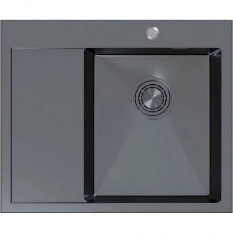 Кухонная мойка 60х50  прав. вып 3 1/2  MIXLINE PRO 20см с сифоно...