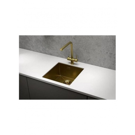 Кухонная мойка GRANULA (4445U, ЗОЛОТО САТИН) - фото 2