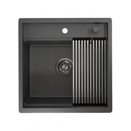 Кухонная мойка GRANULA (5051, ГРАФИТ МАТОВЫЙ) - фото 2