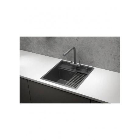 Кухонная мойка GRANULA (5051, ГРАФИТ МАТОВЫЙ) - фото 3
