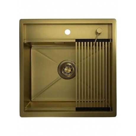 Кухонная мойка GRANULA (5051, ЗОЛОТО САТИН) - фото 2