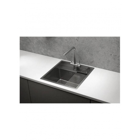 Кухонная мойка GRANULA (5051, СТАЛЬ САТИН) - фото 3