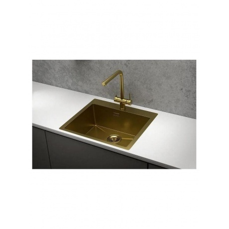 Кухонная мойка GRANULA (5951, ЗОЛОТО САТИН) - фото 2