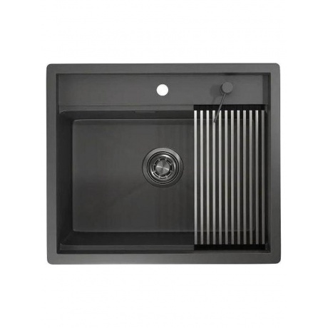 Кухонная мойка GRANULA (6051, ГРАФИТ МАТОВЫЙ) - фото 2