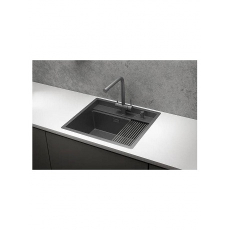 Кухонная мойка GRANULA (6051, ГРАФИТ МАТОВЫЙ) - фото 3