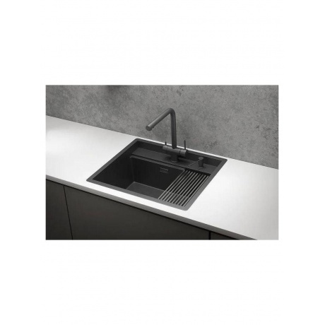 Кухонная мойка GRANULA (6051, ЧЕРНЫЙ МАТОВЫЙ) - фото 3